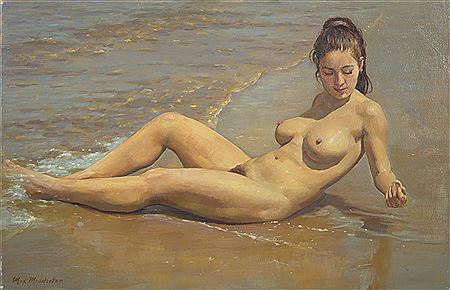 Woman Reclining on the Beach