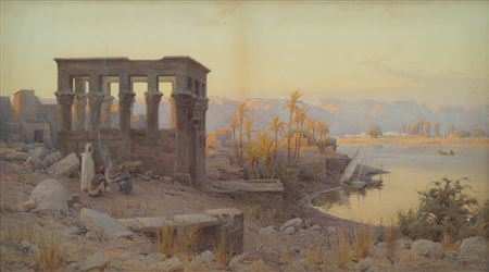 Philae by Harold Joseph Swanwick - Auction record, sale price, and art valuation. Compare with similar artists and explore comparable artworks.