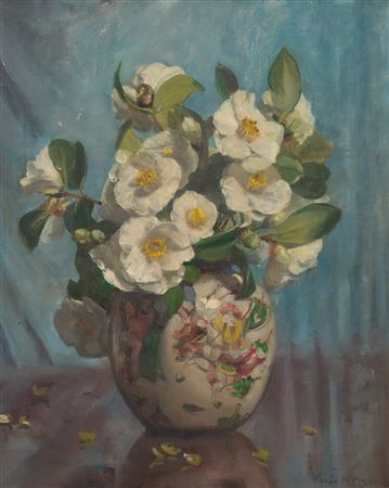 Camellias by Violet McInnes - Auction record, sale price, and art valuation. Compare with similar artists and explore comparable artworks.