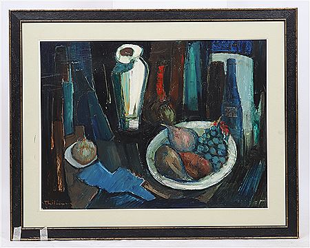 Still life with a fruit bowl