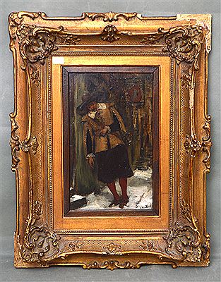 Returning country servant in winter