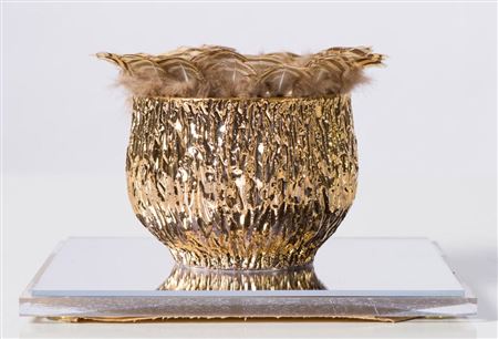 E.F. #18 (Ceramic Cup with Feathered Rim)