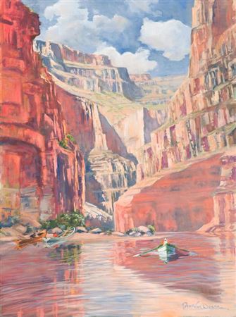 Plying the Canyon by Peter Van Dusen - Auction record, sale price, and art valuation. Compare with similar artists and explore comparable artworks.