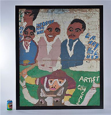 Sample artwork by Chuckie Williams (1957 - 2000), known for naive figure, word play - View similar artists and auction records