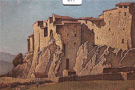 View of a fortified town