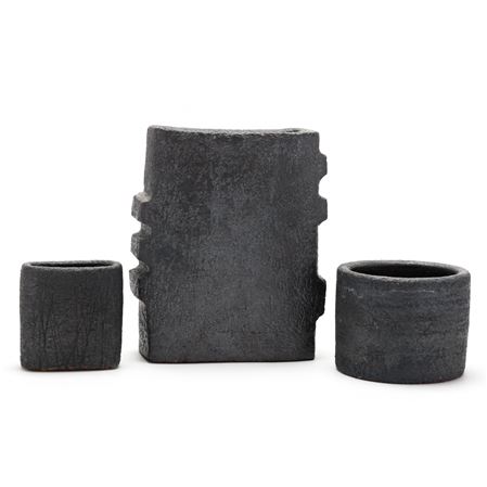 Three Pieces of Straw Valley Pottery