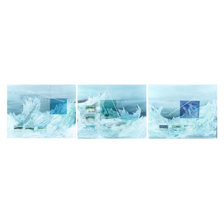 Abstract Waterscape Triptych