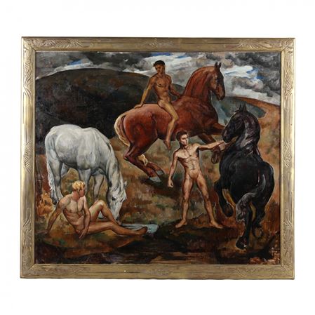 Young Men with Horses