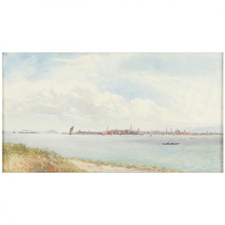 Venice from the Lagoon, 1882 by David Law - Auction record, sale price, and art valuation. Compare with similar artists and explore comparable artworks.