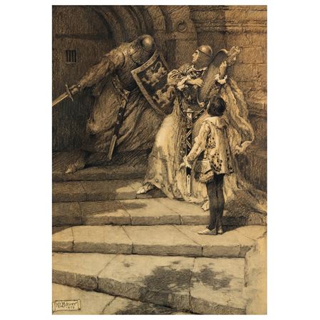 Illustration of Knights in a Vestibule