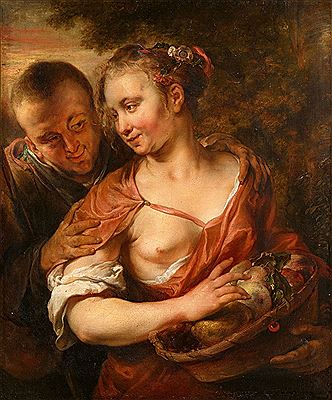 The Shepherd and the Shepherdess with a Basket of Fruit (allegory of fertility)