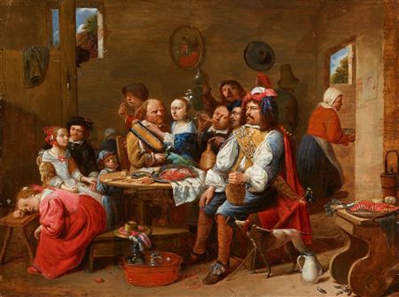 Sample artwork by Joos Van Craesbeeck (1605 - 1662), known for figure, landscape, rural genre painting - View similar artists and auction records