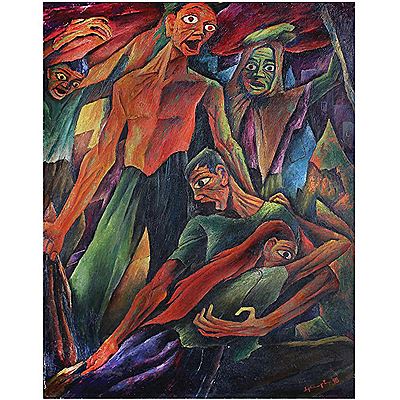 Village on Fire by Cesar Legaspi - Auction record, sale price, and art valuation. Compare with similar artists and explore comparable artworks.