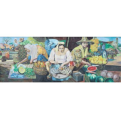 Sample artwork by Hugo Yonzon (1924 - 1994), known for painting - View similar artists and auction records