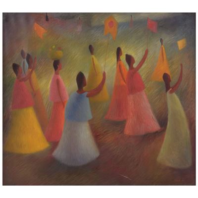 Banderitas by Valetta Swann - Auction record, sale price, and art valuation. Compare with similar artists and explore comparable artworks.