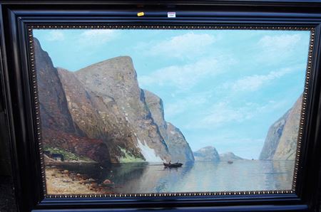Boating on a mountain lake