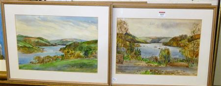 Four various river landscape