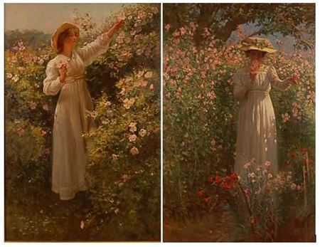 Pair; Among the flowers