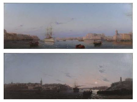 Pair: Valetta Harbour by Day and Night by Luigi Maria Galea - Auction record, sale price, and art valuation. Compare with similar artists and explore comparable artworks.