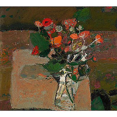 POPPIES AND GLASS JAR