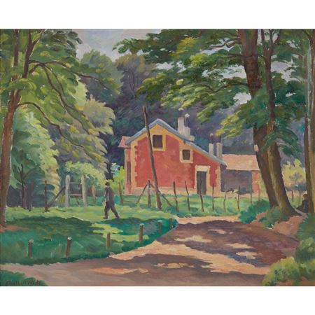 THE RED HOUSE NEAR BIEVRE, PARIS by Ethelbert White - Auction record, sale price, and art valuation. Compare with similar artists and explore comparable artworks.