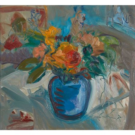 FLOWERS (BLUE AND ORANGE)