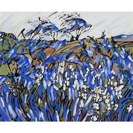 WILD FLOWERS ON A HILLSIDE