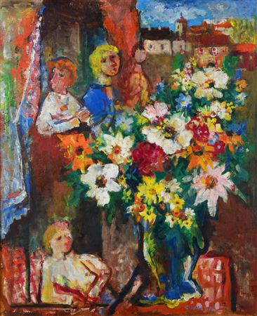Bouquet at the window