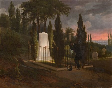 The tomb of the Boucher du Minguy in the Père Lachaise cemetery