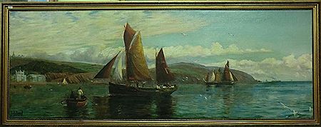 Derby Castle, Douglas fishing boats looking north