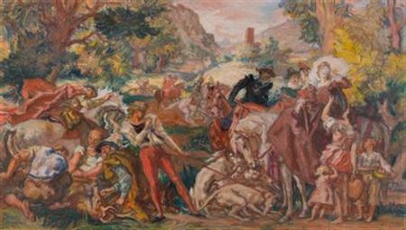 Chasse à Castet en vallée d'Ossau du temps de Henri IV by Rene Marie Joseph Castaing - Auction record, sale price, and art valuation. Compare with similar artists and explore comparable artworks.