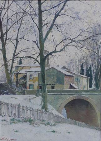 Village sous la neige