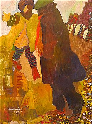 ''RUNNING GIRL, WALKING MAN'' 1994