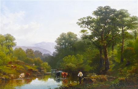 ''Cattle Watering Scene''