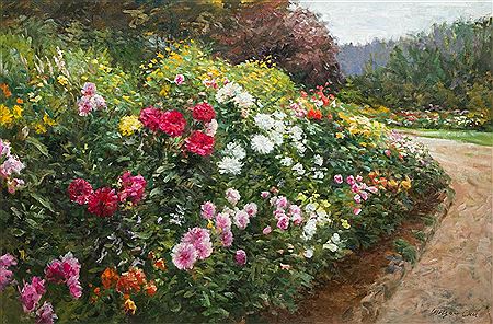 Border Blossoms - Butchart Gardens, Victoria by Wilson Chu - Auction record, sale price, and art valuation. Compare with similar artists and explore comparable artworks.