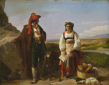 Brigand and bread seller in the Roman countryside