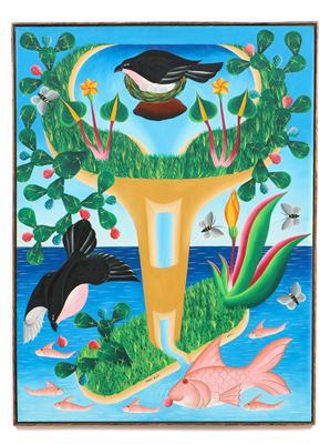 Untitled (Birds, Fish and Plants) by Audes Saul - Auction record, sale price, and art valuation. Compare with similar artists and explore comparable artworks.