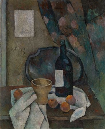 Still Life with Wine Bottle and Tray by Alexander Vasylievich Schevchenko - Auction record, sale price, and art valuation. Compare with similar artists and explore comparable artworks.