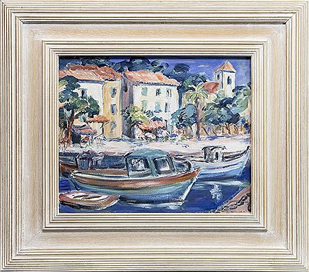 BOATS AT A CONTINENTAL HARBOUR