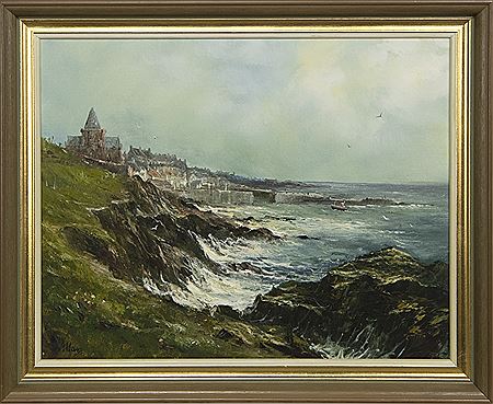 ON THE COAST (thought to be St Monan's) by Alfred Allan - Auction record, sale price, and art valuation. Compare with similar artists and explore comparable artworks.