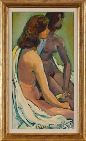 "Nude in front of the mirror"