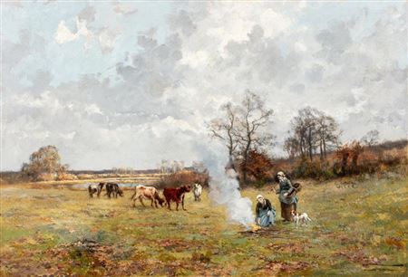 Country landscape, view of Maine