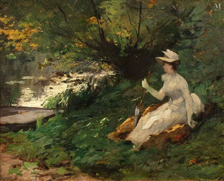 Elegant at the edge of the river by Emma Chadwick - Auction record, sale price, and art valuation. Compare with similar artists and explore comparable artworks.