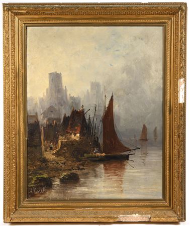 Rivage normand by Albert Nolet - Auction record, sale price, and art valuation. Compare with similar artists and explore comparable artworks.