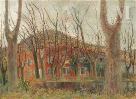 Les maisons rouges au bord de la rivière