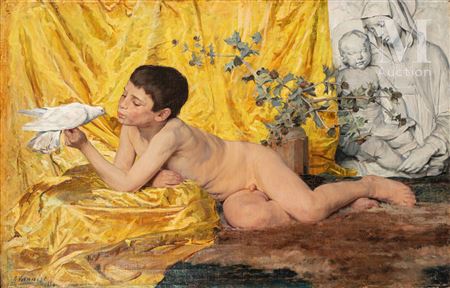 Nnocence, Jeune garçon aux colombes by Gustave Vanaise - Auction record, sale price, and art valuation. Compare with similar artists and explore comparable artworks.