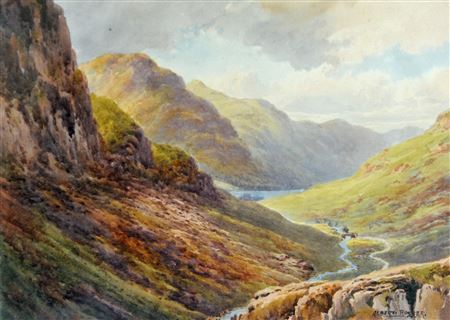 "A Glimpse of Buttermere Lake from above Honister Pass"