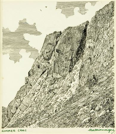 "GIMMER CRAG" by Alfred Wainwright - Auction record, sale price, and art valuation. Compare with similar artists and explore comparable artworks.