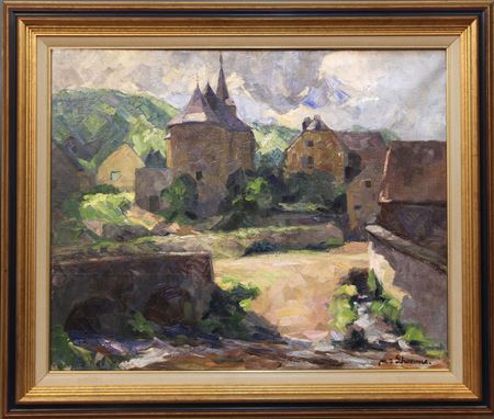 The Molignée in Sosoye by Modeste Jean Lhomme - Auction record, sale price, and art valuation. Compare with similar artists and explore comparable artworks.