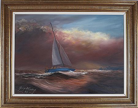Sailing Boat on Choppy Seas